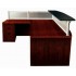 L-Shape Reception Desk with Frosted Glass